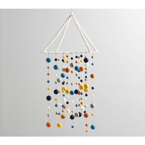 west elm x pbk Felted Pom-Pom Modern Baby Mobile | Pottery Barn Kids