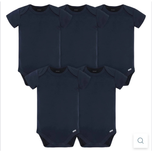 5-Pack Baby Navy Premium Short Sleeve Onesies® Bodysuits – Gerber Childrenswear