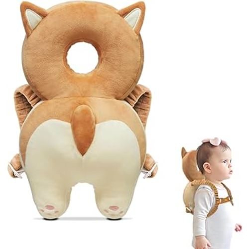 Baby Head Protector,Adjustable Baby Head Protection Backpack (Corgi)