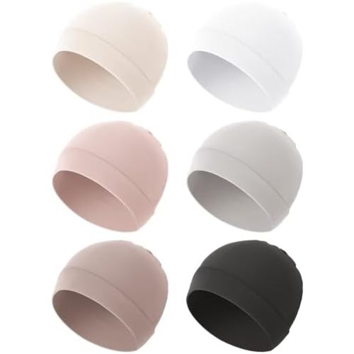 Konssy 6-Pack Baby Beanie Hats for Newborns, Soft Infant Caps for Boys & Girls, 0-6 Months