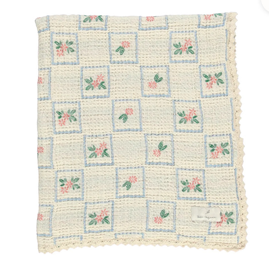 Floral Waffle Blanket