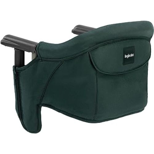 Inglesina Fast Table Chair, Dark Green - Portable Baby High Chair - Babies & Toddlers 6-36 Months - Collapsible Design - Fits Tables 0.8'' to 3.5'' Thick - Compact & Easy to Use - Travel Bag Included