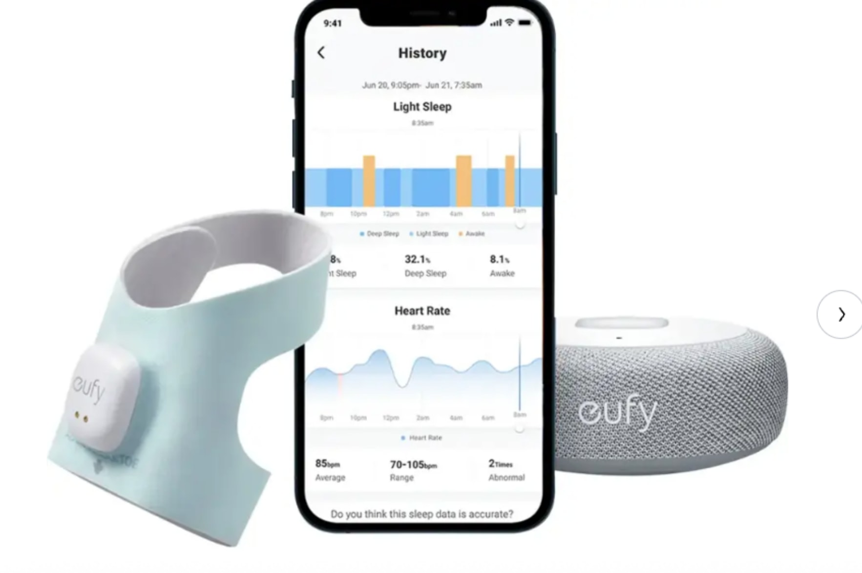 eufy - S320 Smart Sock WiFi Baby Monitor with Receiver and Customizable Wellness Tracker - Blue