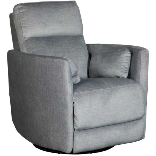 Durham Silver Swivel Recliner