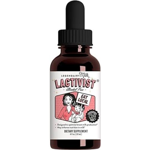 Legendairy Milk Lactivist Drops, Breastfeeding Supplement to Increase Breast Milk Supply, Organic Torbangun for Lactation, Made in USA, Alcohol Free, 4 Fl Oz