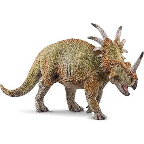 Schleich Dinosaurs Realistic Styracosaurus Dinosaur Figure - Authentic and Detailed Prehistoric Jurassic Dino Toy, Highly Durable for Education and Fun for Boys and Girls, Ages 4+