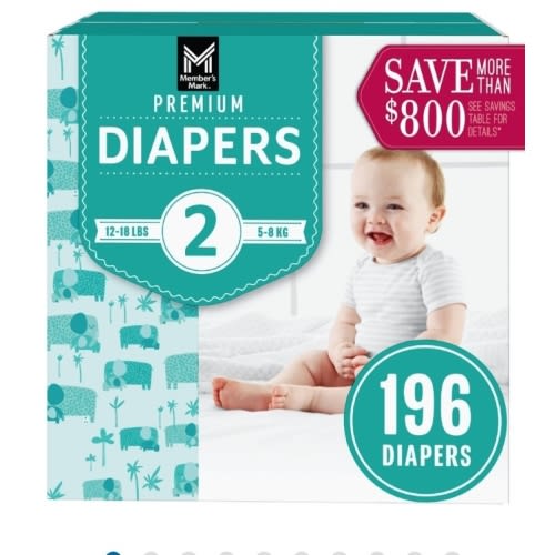 Member's Mark Premium Baby Diapers, Sizes: Newborn - 7 - Sam's Club