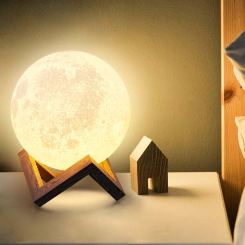 DAYBETTER Moonlight Night Light for Kids Adults, 4Inch/3D Printing Moon Lamp Night Lamp for Bedroom Decor, 16 Color Moon Decor for Kids Bedroom Decor
