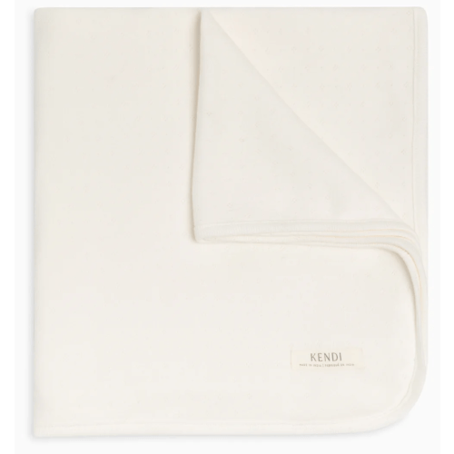 Pointelle Swaddle Blanket - Coconut