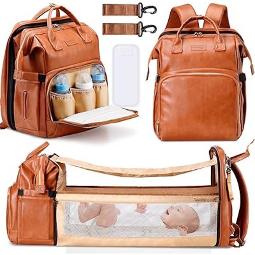 Diaper Bag Backpack, 16 Large Pockets Multifunctional Portable Baby Travel Bags for Boys Girls, 900D Waterproof Baby Diaper Bag