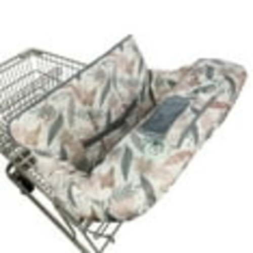 DODO NICI 2 in 1 Shopping Cart cover and High Chair Cover for Babies, with Clear Phone Pouch and Detachable Toy, Foldable, Machine Washable, Leaves