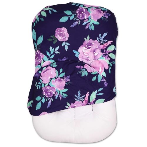 TANOFAR Baby Lounger Cover, Newborn Lounger Cover for Girls, Removable Nest Slipcover, Soft Comfortable, Machine Washable, Purple Flower