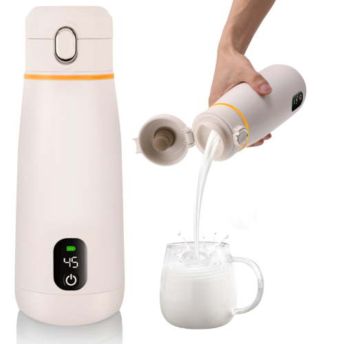 Portable Bottle Warmer for Travel 12oz/350ml Capacity Portable Milk Warmer for Baby Breast Milk & Water, Rapid Warming with LED Display