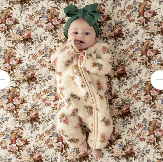 Amber Sherpa Zippered Romper