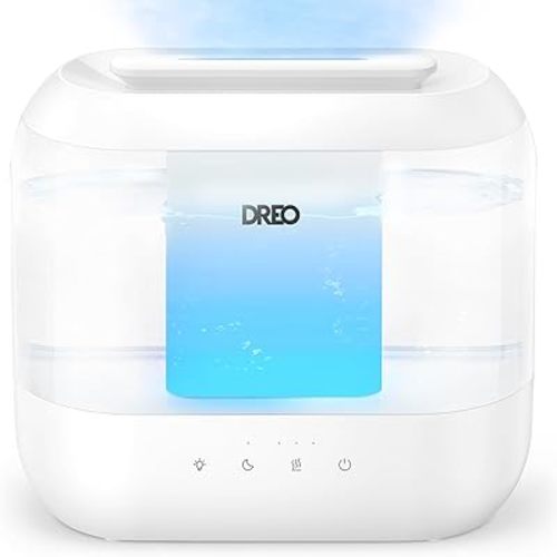 Dreo Humidifiers for Bedroom, Top Fill 4L Supersized Cool Mist Humidifier, 36H Runtime, 28 dB Quiet Ultrasonic Air Humidifier for Large Room, Plants, Baby Nursery, Indoor, Night Light, Easy to Clean