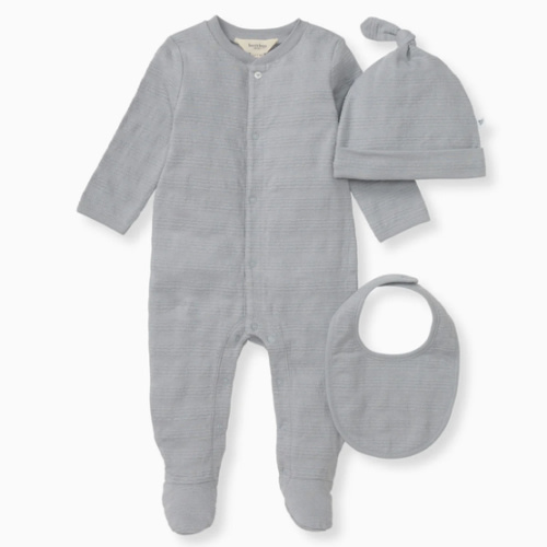 Organic Cotton Jumpsuit, Bib & Hat 3 Piece Set - Quarry – Burt's Bees Baby