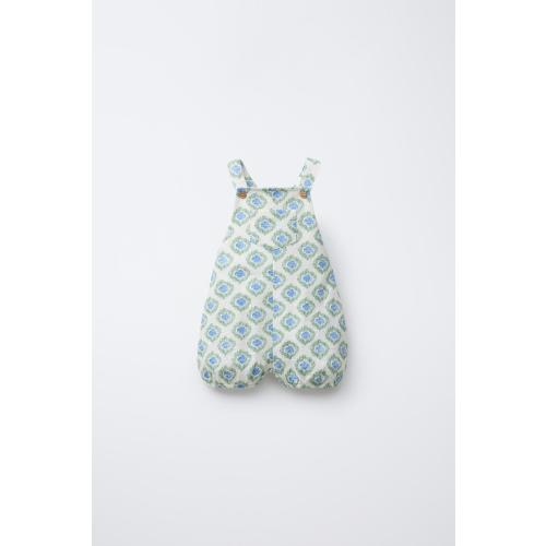 SHORT PRINT OVERALLS - Light ecru | ZARA United States