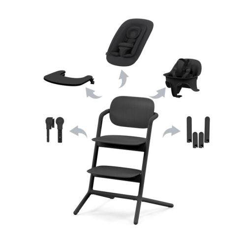Cybex Lemo2 4-in-1 High Chair, Stunning Black