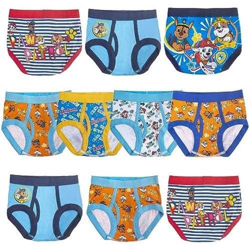 Paw Patrol Boys' 100% Combed Cotton Underwear Multipacks with Chase, Skye, Rubble & More in Sizes 18m, 2/3t, 4t, 4, 6, 8