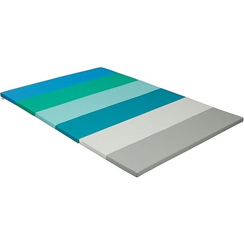 ECR4Kids SoftZone 6-Section Rainbow Runway Activity Mat, Folding Playmat, Contemporary