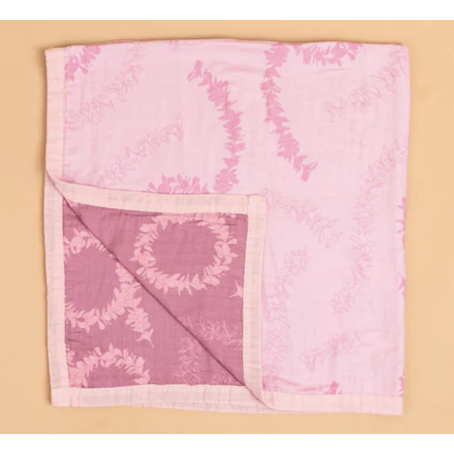 Petite Blanket - Flora/Mauve Plumeria Lei – Fighting Eel