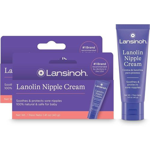 Amazon.com: Lansinoh Lanolin Nipple Cream Safe for Breastfeeding Baby, 100% Natural Nipple Butter for Mom, Breastfeeding Essentials, 1.41 Ounces (2 Pack) : Baby