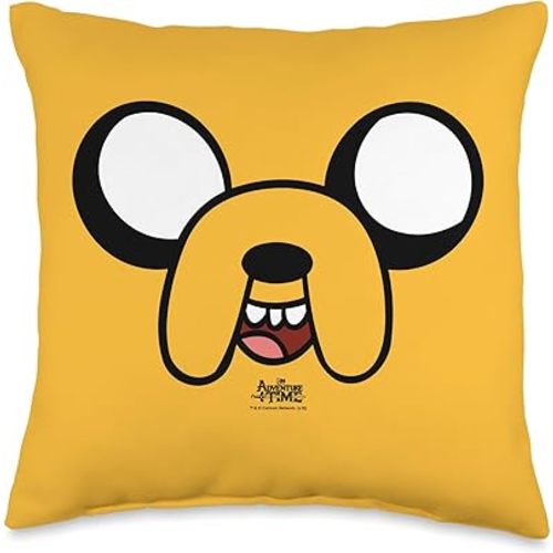 Adventure Time Jake Head Throw Pillow