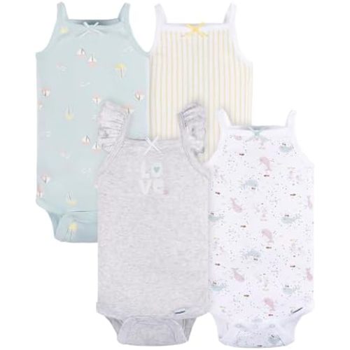 Gerber Baby Girls' Multi-pack Sleeveless Onesies Bodysuit