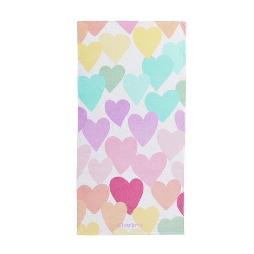 Rainbow Heart Kid Beach Towel