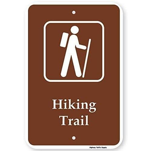 Hiking Trail Sign with Symbol 8" X 12" inch 3m Engineer Grade Prismatic Reflective