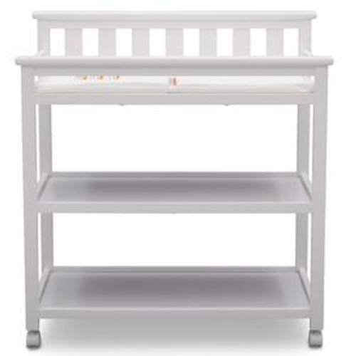 Flat Top Bianca White Changing Table with Wheels