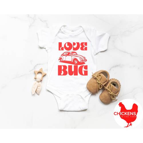Love bug bodysuit, toddler t-shirt, valentine&#39;s day, cute, kid, baby, car lover, gift, cupid, retro, boho, vintage, hoodie, shirt, outfit