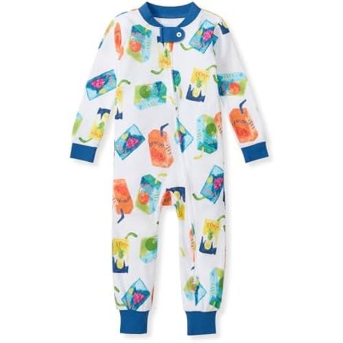 Burt's Bees Baby baby-boys Footless Sleepers, 100% Organic Cotton, One-piece Diagonal Zip Up Jumpsuit, Snug Fit Pajamas