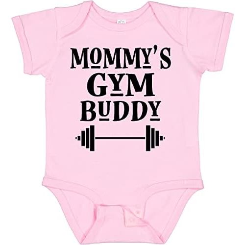 inktastic Mommy Gym Buddy Workout Baby Bodysuit