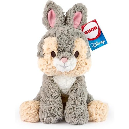 GUND Disney Official Thumper Plush, Disney Cozys Collection, Bambi Toys, Bunny Rabbit Stuffed Animal for Ages 1 and Up, Gray, 10”