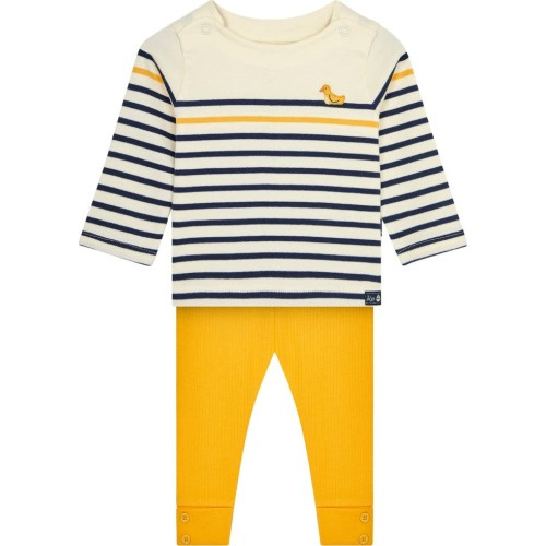 Baby Chick Breton Cotton Top & Leggings Set, 0-3M, Yellow