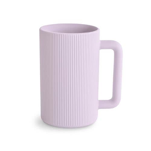 mushie Baby Bath Rinse Cup | 100% Food Grade Silicone | Shampoo & Body Washing Rinser Cup For Kids (Soft Lilac)