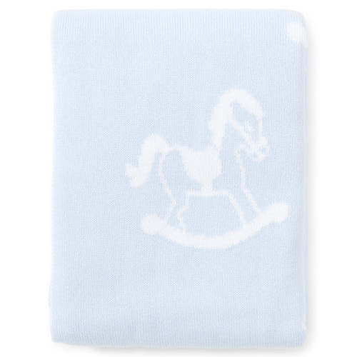 Blue Rocker Knit Novelty Blanket