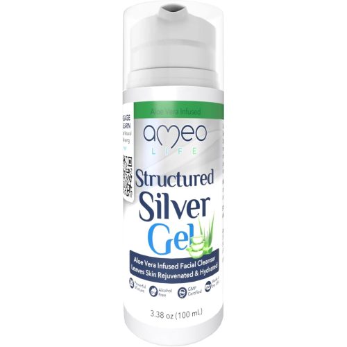 Colloidal Silver Gel for Skin Care with Aloe Vera - 30ppm Wound Care Gel Provides Wound Care for Cuts, Scrapes & Burns - Gentle Formula for Healthy Skin (3.38 oz)