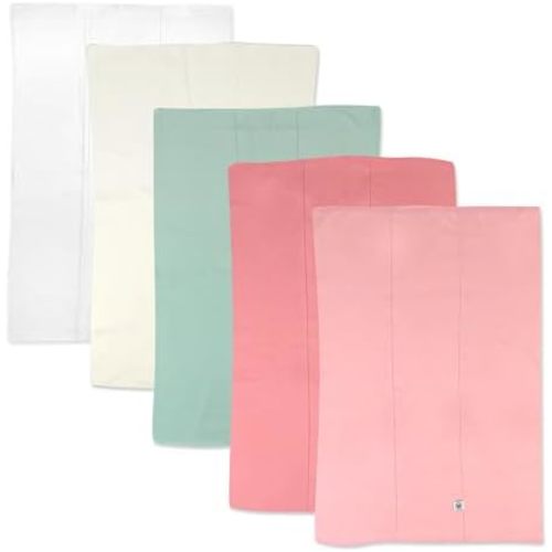 Tri-fold Knit Burp Cloths Soft Absorbent 100% Organic Cotton for Baby Boys, Girls