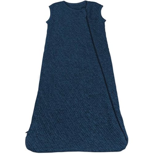 HonestBaby Organic Cotton Matelasse Wearable Blanket, Dark Navy, Small