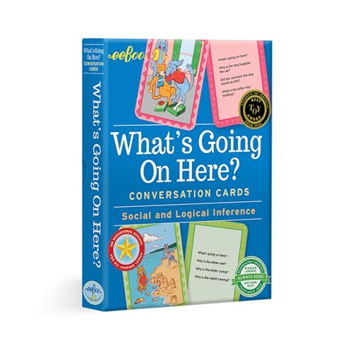 eeBoo: What's Going on Here? Conversation Flashcards, Develops Empathy Through Friendly Illustrations of Social Situations, Develop Social and Emotional Intelligence, for Ages 3 and up