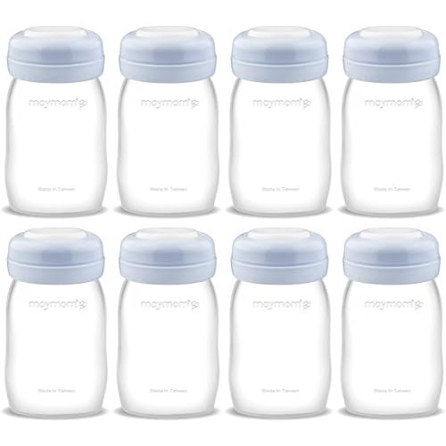 Maymom Wide Neck Breastmilk Collection n Storage Bottle 5.4 oz; Re-markable SureSeal Disc. Compatible with Spectra S2 Spectra S1 Spectra 9 Plus.