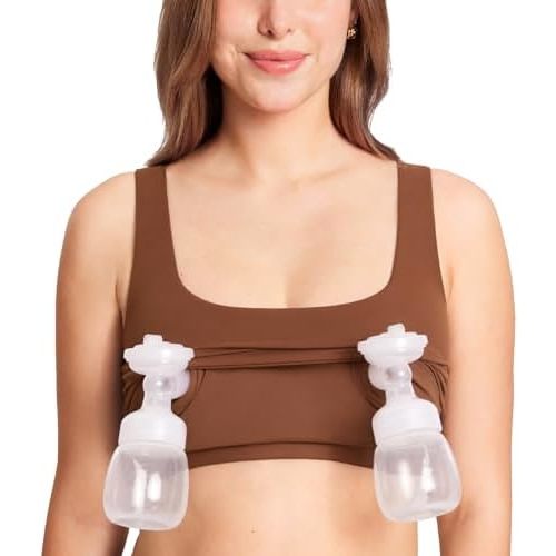 MOMANDA Pumping Bra Longline Square Neck Sleeveless Maternity Workout Tank Tops for Women