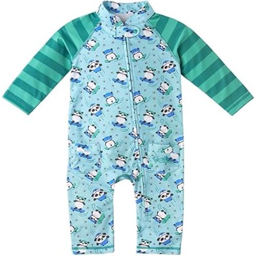 UV SKINZ Baby Boys’ Sun and Swimsuit with UPF 50+ Sun Protection – One-Piece Swimsuit, Baby and Toddler Full Coverage Swim