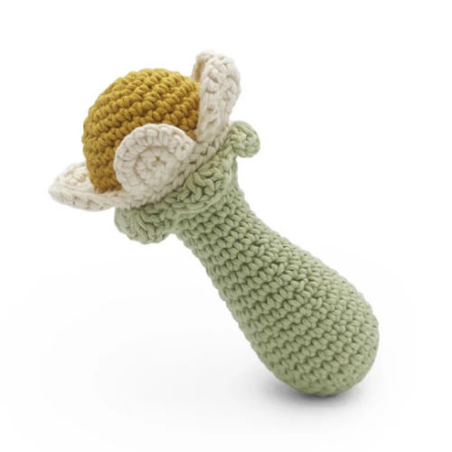 Myum Organic Cotton - Amanita Mushroom Rattle | Baby Toys- Blue Otter Toys