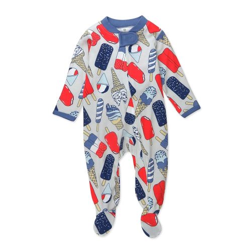 HonestBaby Baby Celebration Sleep & Play Footed One-Piece Pajama Sleeper 100% Organic Cotton