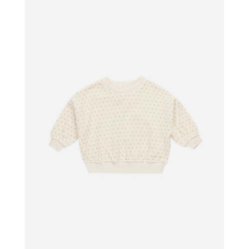 Velour Relaxed Sweatshirt || Polka Dot