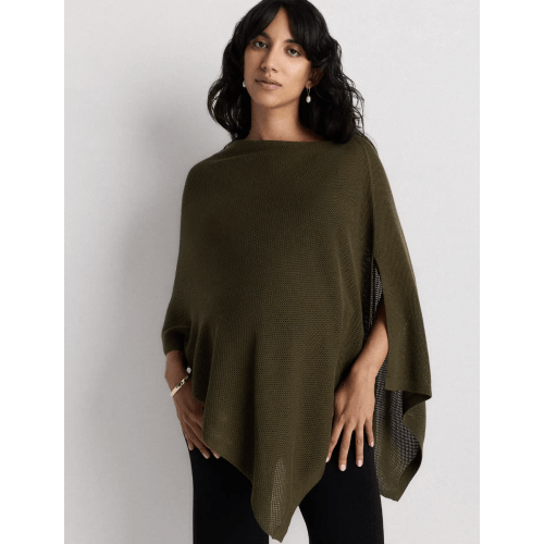 Lightweight Cotton Cashmere Nursing Shawl in Olive