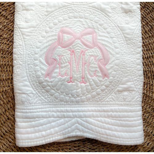 Monogrammed Heirloom Baby Quilt